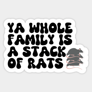 Stack of Rats - The Basement Yard Podcast Joke Sticker